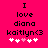 Pixelated text on bright pink background with heart symbols, showing two animation frames where the third and fourth hearts change color.
