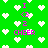 Green background with white pixelated hearts and pink text reading 'I 3 2 CHEER' in a repeating pattern.