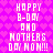 Pixelated text on a pink heart-patterned background reads 'HAPPY B-DAY AND MOTHERS DAY MOM!!!' in two identical vertical