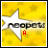 Yellow star-shaped icon with 'neopets' text and red 'ADDICT' text, transitioning from 'A' to 'ADDICT' across frames.