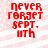 Red pixelated text on a light pink striped background reads "NEVER FORGET SEPT. 11TH" in four identical arranged in a