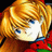 Pixelated anime-style character with blonde hair and blue eyes on left, black background with white text "Anime IM" and stylized signature on right.