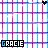 Pixelated background with pink and blue lines, black hearts at top corners, 'GRACIE' text blocks in varying color schemes across the
