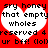 Red background with two white heart shapes containing black pixelated text reading 'sry honey that empty wholes reserved 4 ur bff! (lol)' in a repeated pattern.