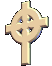 Four vertical of Celtic cross icons display color variations and rotation states against a gray background