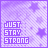 identical purple square icons with 'JUST STAY STRONG' text and star patterns on a light background