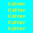 Yellow pixelated text 'Kohler' repeated across four colored : cyan, light blue, pink, and dark blue