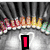 A pixelated image shows a metallic dome with radiating lines, a red vertical bar, and the word 'LOVE' in bold red letters over a blue background.