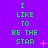 Green text on purple background reads 'I LIKE TO BE THE STAR' with pink star symbols, animated to change star symbols' positions and colors across frames.