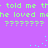 Pixelated text repeats 'told me th he loved me' with question marks on a purple background, animated blue dots move in arcs.