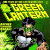 A pixelated contact sheet of two animated frames featuring a Green Lantern character and text branding on green backgrounds.