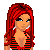 Animated contact sheet showing a pixel-art character with red hair and striped bikini, multiple "REO" text variations on black/white backgrounds, and "sexy in" text in red script.