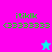 Pixelated green text and star icons on split pink and blue backgrounds with cyan star in lower section.