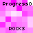 Pixelated of pink and white squares with repeated text elements in black pixel font
