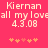 Pixelated text and symbols on a solid pink background with two identical side-by-side layouts.