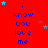 Red background with blue text reading "i know you love me" repeated in four , surrounded by small blue and gray stars