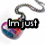 A static buddy icon with a colorful abstract shape and text overlay on white background.