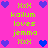 Pixelated icon with bright pink background, green text reading 'HxH kailum loves jemma', and blue/purple heart symbols arranged in a pattern