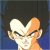 Pixelated image of a character with closed eyes, light skin, and orange hair styled in two large side sections against a dark blue background.