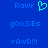 Blue background with pixelated text and a green heart icon, showing three of repeated phrases
