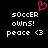 Pixelated text and symbols on black background with pink heart symbol above text.