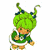 A pixelated cartoon character with green hair and a green outfit on the left, next to green text reading "Original Icons .com" on a dark green background.