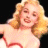 Pixelated image of a blonde woman in red lingerie on left, green background with "OriginalIcons.com" text on right.
