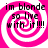 Four identical display pink and white spiral backgrounds with black text reading 'im blonde so live with it!!!!'