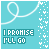 A static image with a light blue background, white heart-shaped dots along the right edge, and a white curved line in the top-left corner. The text "I PROMISE I'LL GO" appears in dark teal block letters.