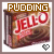 Animated sequence of Jell-O pudding box icons with alternating heart symbols beneath each.