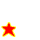 Two pixelated star icons on white background, one small red-yellow gradient star and one large yellow-red outline star.