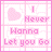 Pixel art contact sheet showing two animated frames of a pink-themed buddy icon with heart symbol and song lyrics text.
