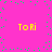 Bright pink background with scattered green square pixels and four yellow 'To Ri' text instances arranged in a