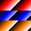 A 2x1 contact sheet of two animated frames showing a diagonal striped pattern with red, blue, and orange sections on the left side and green text reading "Original Icons .com" on the right side against a dark green background.