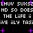 Black background with white pixelated text and purple star shapes scattered throughout.