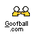 Yellow cartoon figures with white heads in various poses holding or interacting with a small object, below "Goofball.com" text on gray background.