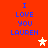 Red background with blue text reading "I LOVE YOU LAUREN" and two star icons, one white and one pink.