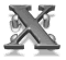 A large gray X-shaped icon with four circular elements attached to its arms, displayed in a of showing sequential animation changes