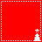 Red square divided into four quadrants by white dotted lines, each containing a small white Christmas tree with a star on top.