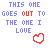 A 4-frame animated contact sheet showing pixelated text and heart symbols in blue, red, and white on a transparent background.