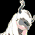 Animated icon shows a character with white hair and horns transitioning from a close-up to a full-body view against a blue background.