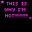 Pixelated pink text on black background with animated star placements and punctuation variations