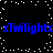 Blue text 'xTwilighttx' repeated twice on black background with scattered white dots, no visible animation changes.