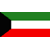 Static pixelated icon of the Kuwaiti flag with green, white, and red horizontal stripes and a black triangle on the hoist side.