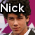 six identical images showing a person with dark curly hair against a magenta background with white star shapes, each overlaid with text or symbols