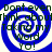 Four identical blue and white spiral patterns with overlaid text reading "don't even think about taking my word yo!" arranged in a