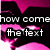 Pixelated pink and black abstract background with white text fragments arranged in a , displaying partial phrases