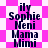 Pixelated text list on pink and white background with two distinct patterns, one checkerboard and one starburst.