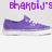 Pixelated purple shoe on white background with purple text above and rainbow gradient on right side.