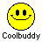 A 4x4 grid of pixelated yellow smiley face icons with varying eye expressions and small green accents, displayed on a gray background.